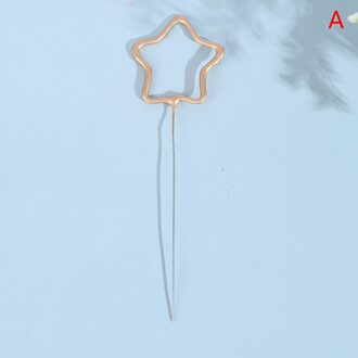 Romantische Ster Liefde Vormige Bruiloft Verjaardag Kaars Cake Topper Decoratie 2 Stijlen ster vorm candle