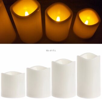 Romantische Vlamloze Led Elektronische Kaarsen Licht Bruiloft Geurende Wax Home Decor Height 15cm