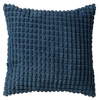 ROME - Kussenhoes 45x45 cm - 100% polyester - effen kleur - Insignia Blue - donkerblauw