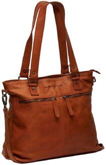 Rome Shopper cognac Damestas - H 38 x B 34 x D 14