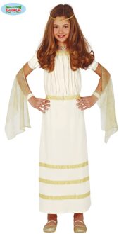 Romeinse Jurk Meisje Wit - 7-9 Jaar