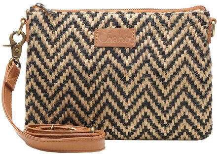 Romio Jaquard Crossbody cognac damestas - H 17 x B 24 x D 2 cm