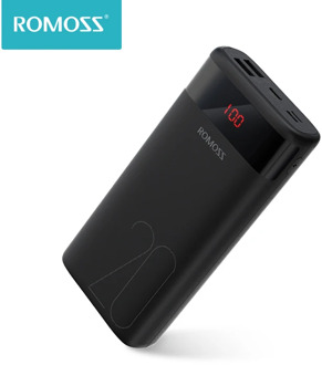ROMOSS Ares 20 20000mAh Power Bank USB Type Portable Charger External Battery 5V 2.1A With LED Display For Phones Tablet