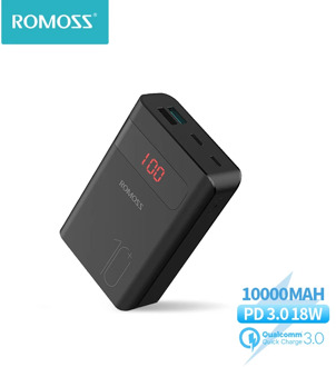 ROMOSS Sense4PS+ Power Bank 10000mAh Portable Charger LED External Battery PD 3.0 Fast Charging Powerbank for iPhone Xiaomi mi