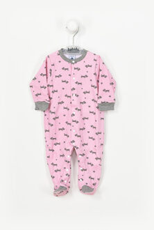 Romper 14144 met lange mouwen en ronde hals voor baby's Roze