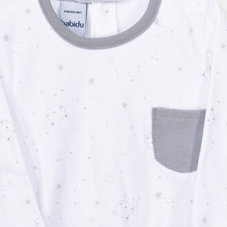 Romper met lange mouwen A.BACK 13175 voor baby Wit