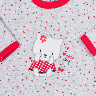 Romper met lange mouwen en ronde hals 18260361 baby Veelkleurig