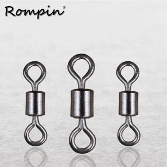 Rompin 50 Pcs Kogellager Rolling Swivel Solid Ringen Vissen Connector Oceaan Boot Vissen Haken size6