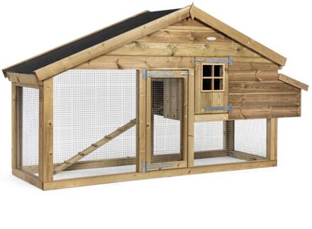 Romy - Dierenverblijf met ren - Naturel - 160x300x90 cm - Groot - Rechts