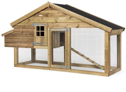 Romy - Kippenhok met ren - 300x90x160 cm - Groot - Links