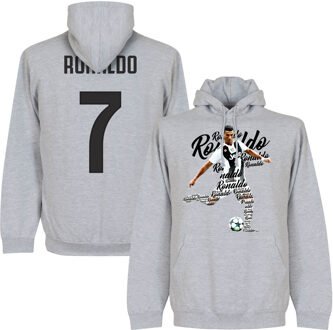 Ronaldo 7 Script Hooded Sweater - Grijs - Kinderen - 1-2YRS