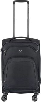 Roncato Gateway 4 Wheel Cabin Trolley Expandable black zachte koffer lichtgewicht koffer Zwart - H 55 x B 35 x D 23 cm
