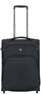 Roncato Gateway 4 Wheel Cabin Trolley Expandable black zachte koffer lichtgewicht koffer Zwart - H 55 x B 40 x D 20 cm