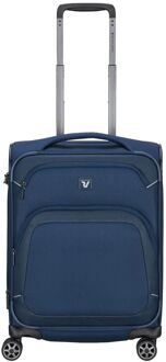 Roncato Gateway 4 Wheel Cabin Trolley Expandable blue zachte koffer lichtgewicht koffer Blauw - H 55 x B 40 x D 20 cm