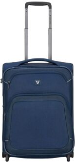 Roncato Gateway 4 Wheel Cabin Trolley Expandable blue zachte koffer lichtgewicht koffer Blauw - H 55 x B 40 x D 20 cm