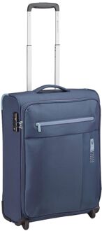 Roncato Lite Soft 2 Wheel Cabin Trolley blu navy zachte koffer lichtgewicht koffer Blauw - H 55 x B 40 x D 20 cm