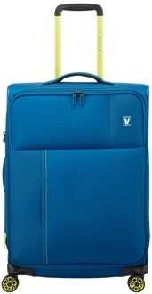 Roncato Move Expandable Trolley 64 blu laguna zachte koffer lichtgewicht koffer Blauw - H 64 x B 44 x D 26 cm