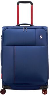 Roncato Move Expandable Trolley 64 ultramarine blue zachte koffer lichtgewicht koffer Blauw - H 64 x B 44 x D 26 cm