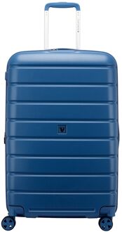 Roncato ReLIFE Expandable Trolley 73 Detachable Wheels blu retro hardcase koffer lichtgewicht koffer Blauw - H 73 x B 45 x D 28 cm
