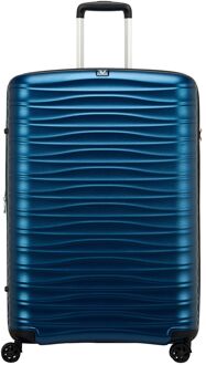 Roncato Wave DLX Trolley 75 denim hardcase koffer Blauw - H 73 x B 51 x D 30 cm