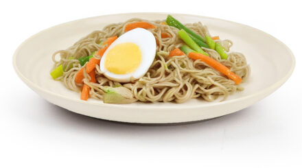 Rond bord/camping bord - D20 cm - creme wit - kunststof - onbreekbaar - servies