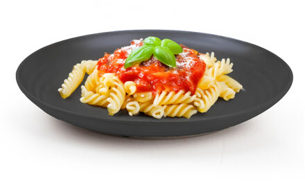 Rond bord/camping bord - D20 cm - zwart - kunststof - onbreekbaar - servies