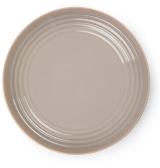 Rond bord/camping bord - D22 cm - beige - kunststof