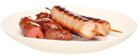 Rond bord/camping bord - D22 cm - ivoor wit - kunststof