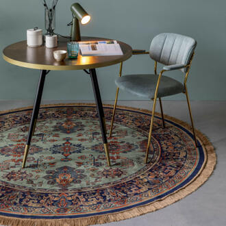 Rond Vloerkleed 'Boog' 200cm, kleur Groen - 200 cm