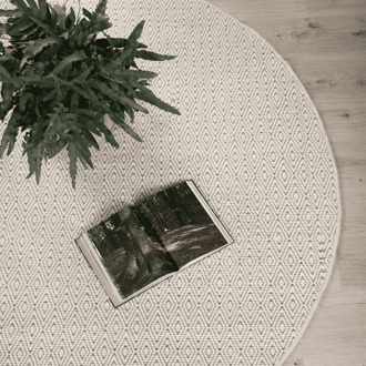 Rond Vloerkleed 'Turell' 200cm, kleur Beige - 200 cm