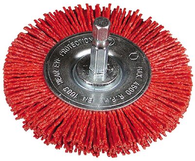 Rondborstel 75 Met 1/4"Zeskant Stift Met Slijpnylon Grof - 751328