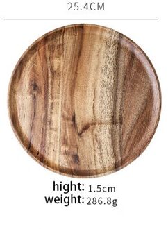 Ronde Acacia Hout Schotel Food Grade Schotel Thee Dienblad Fruit Sushi Tafel Ware Taart Schotel Snack Platen Decoratie Servies Set XXL