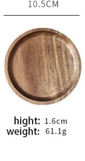 Ronde Acacia Hout Schotel Food Grade Schotel Thee Dienblad Fruit Sushi Tafel Ware Taart Schotel Snack Platen Decoratie Servies Set