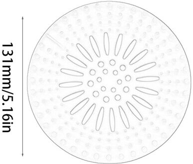 Ronde Afvoerputje Mat Cover Plug Water Filter Douche Putdeksels Gootsteenzeefje Filter Hair Stopper Voor Badkamer Keuken wit