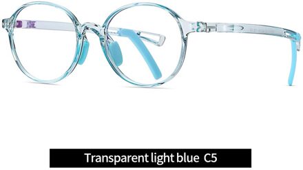 Ronde Anti Blauw Licht Kinderen Bril Kinderen Jongens Meisjes Computer Optische Siliconen Bril Frame Brillen Bescherming UV400 TR90