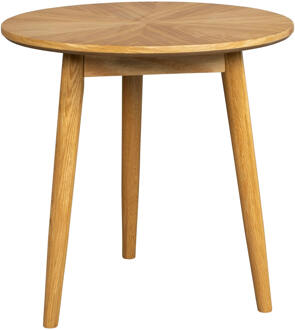 Ronde Bijzettafel 'Memo' Eikenhout, 50cm, kleur Naturel - 50 cm
