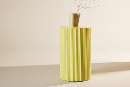 Ronde Bijzettafel 'Mistina' 30cm, kleur Lichtgeel