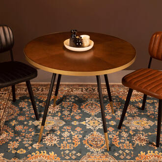 Ronde Bistrotafel 'Lili' MDF, 90cm Bruin