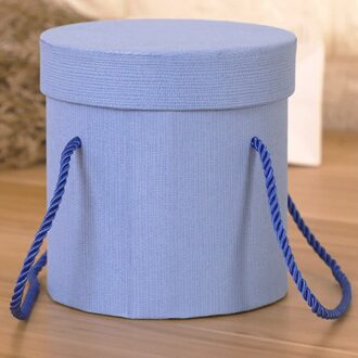 Ronde Bloem Papier Dozen Deksel Knuffel Bloemist Flower Box Candy Bar Houd De Emmer Geschenkverpakkingen Party Huwelijkscadeau opbergdoos Blauw