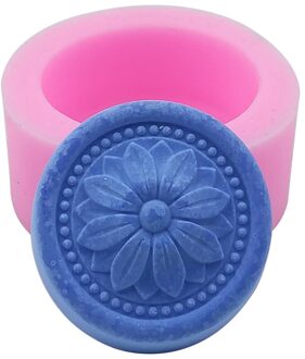 Ronde Bloem Zeep Mallen Kaars Wax Mold Cake Chocolade Jelly Mallen Hars Ambachtelijke Gips Siliconen Mal