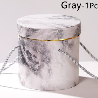 Ronde Bloemen Dozen Bloem Verpakking Papieren Zak Cadeau Opbergdoos Bloemist Boeket Bloem Verpakking Doos Met Deksel Wedding Party grijs