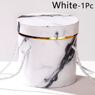 Ronde Bloemen Dozen Bloem Verpakking Papieren Zak Cadeau Opbergdoos Bloemist Boeket Bloem Verpakking Doos Met Deksel Wedding Party wit