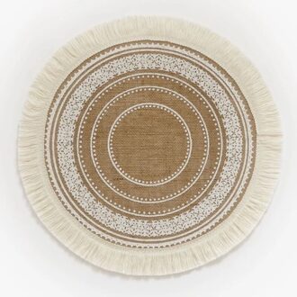 Ronde Borduurwerk Tafel Placemat Nordic Stijl Antislip Placemat Warmte Isolatie Meubels Decoratie Mat Koffiekopje Matten Keuken 02