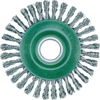 Ronde borstel | gat d. 115 mm draaddikte 0,5 mm | RVS 6 mm | 15.000 omw/min | 1 stuk - 472801EZ 472801EZ