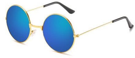 Ronde Bril Mannen Vrouwen Steampunk Zonnebril Vintage Sunglasse Vrouwen Ronde Zonnebril Spiegel UV400 groen