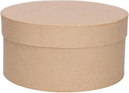 Ronde bruine hobby knutselen doos/dozen van karton - 20 x 10 cm - cadeauverpakking - box