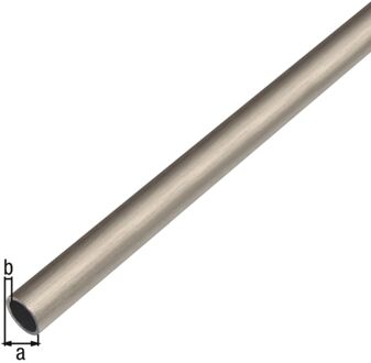 Ronde Buis Aluminium Donker Rvs ⌀8x1mm 1m