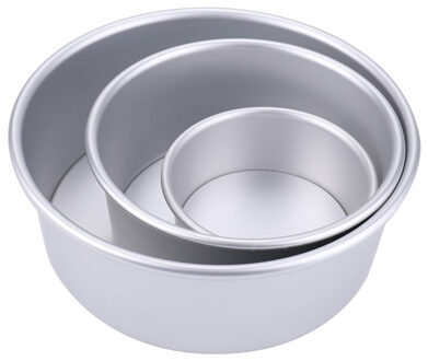 Ronde Cake Pan met Verwijderbare Bodem Geanodiseerd Aluminium Ronde Bruiloft Verjaardag Bakken Cake Tin Cheesecake Pan Chiffon Cakevorm 8 duim cake pan