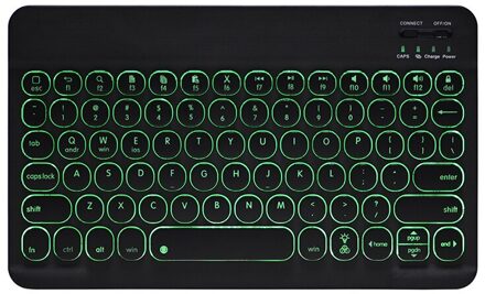 Ronde Cap Bluetooth Toetsenbord Voor Ipad Air 3 Voor Samsung/Huawei 2.4G Muis Draadloos Toetsenbord Met Achtergrondverlichting Telefoon toetsenbord Draadloze zwart backlit