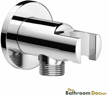 Ronde Chrome Badkamer Muur Connector Beugel Douche Stopcontact voor Hand Held Mixer Douchekop Slang 04-012